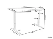 Elektriskt justerbart hörnskrivbord DESTINES 160 cm 109 cm Vit/ Svart Vänstervänd_927813