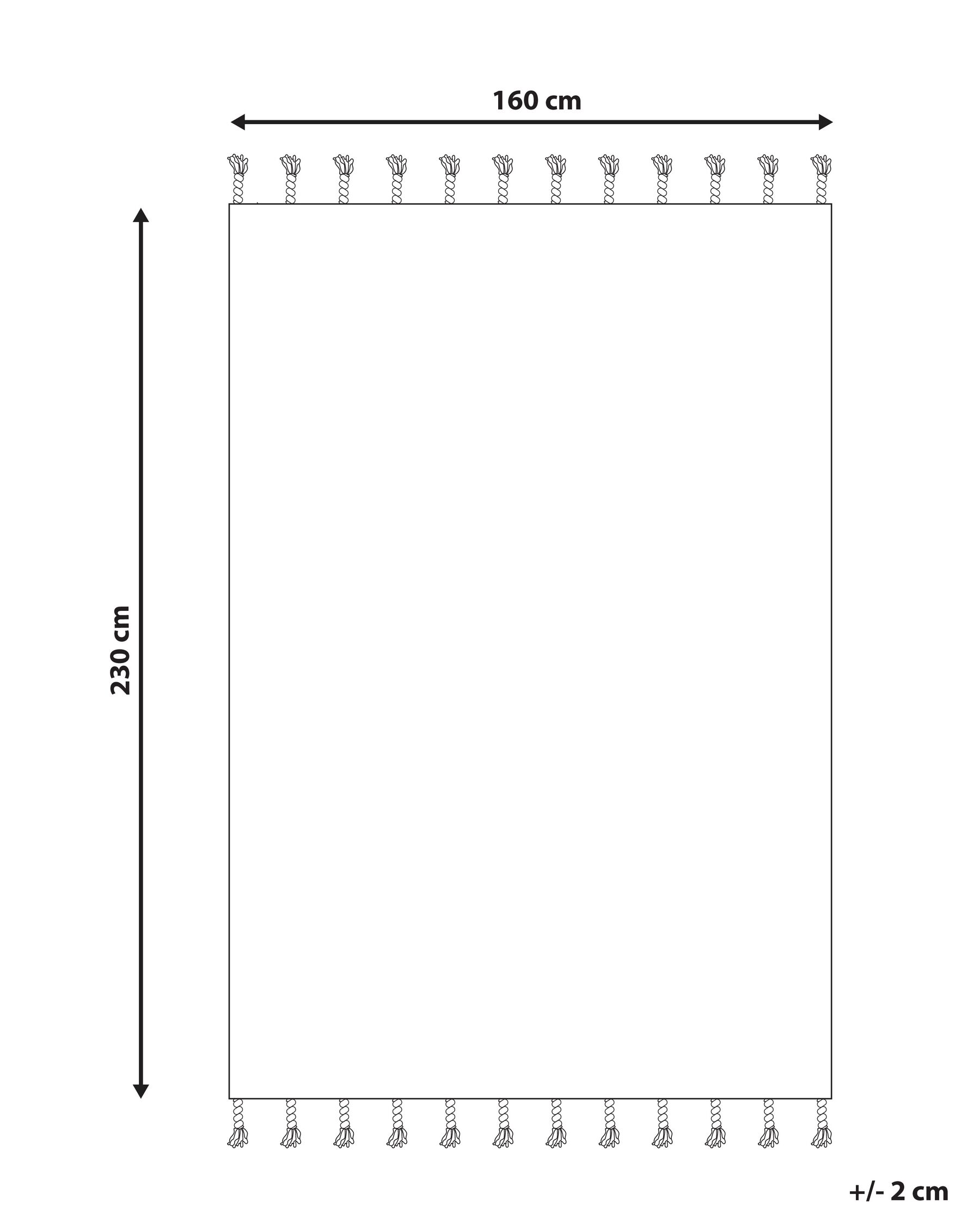 Matta KEBIR Off-White 160 x 230 cm Bomull_830882