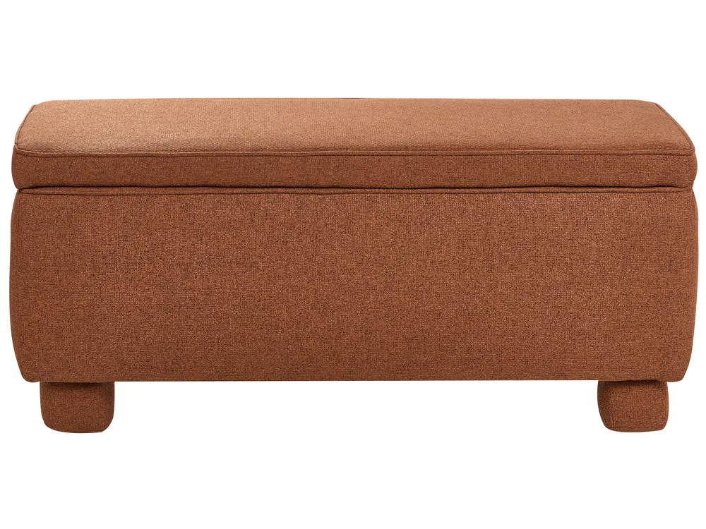 Upholstered Storage Bench ITHACA Fabric Golden Brown_1057955