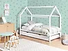 Kids Trundle Bed Pine Wood CRILLON 90 x 200 cm (EU Single) White