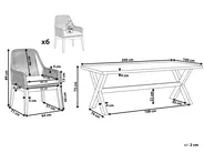 Garden Dining Set 6 Seater OLBIA with Cushions Beige_817050