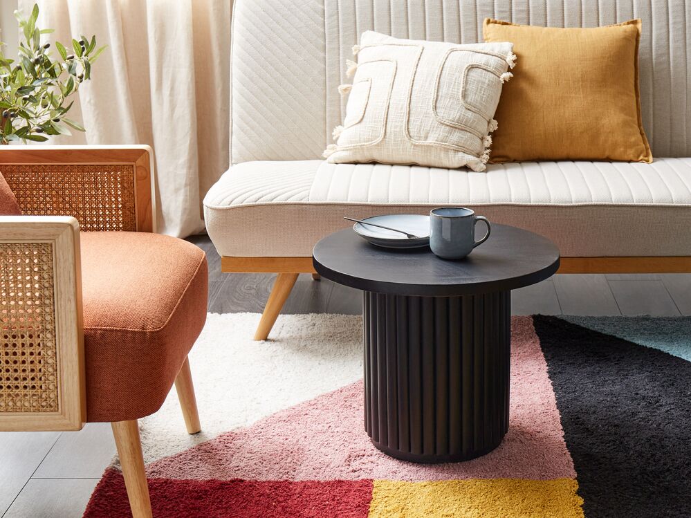Coffee Table LEMONT Mango Wood Black