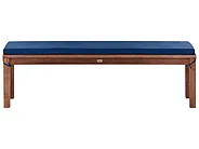 Trädgårdsbänk med dyna TUSCANIA 160 cm Eukalyptusträ Blå_1153863