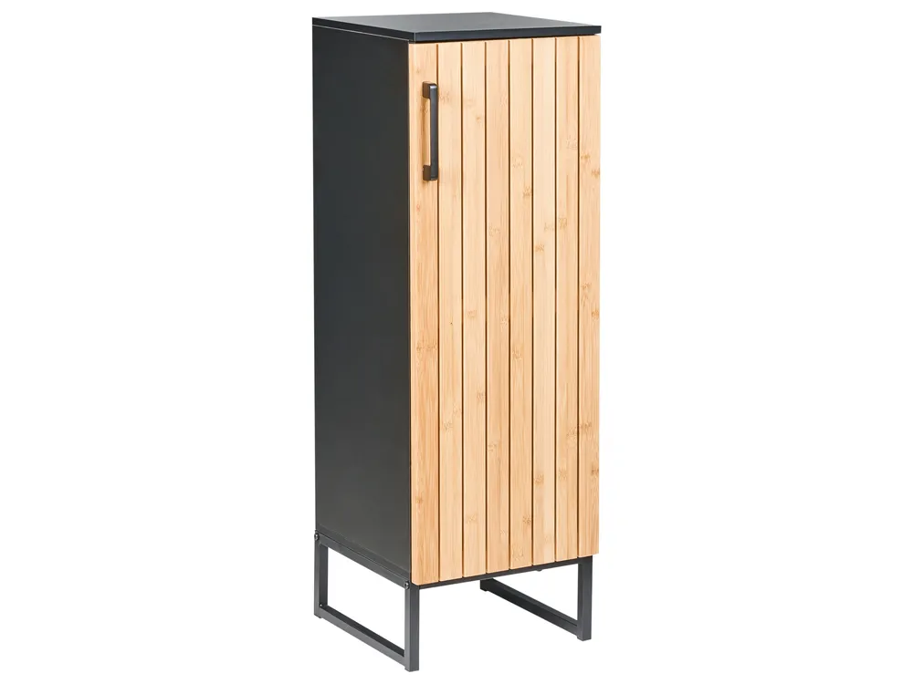 Bathroom Cabinet MISCANTI Bamboo Wood 30 cm Light Brown