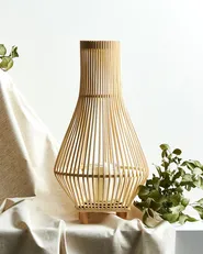 Lykta LEYTE 58 cm Videträ Ljusbrun_892151