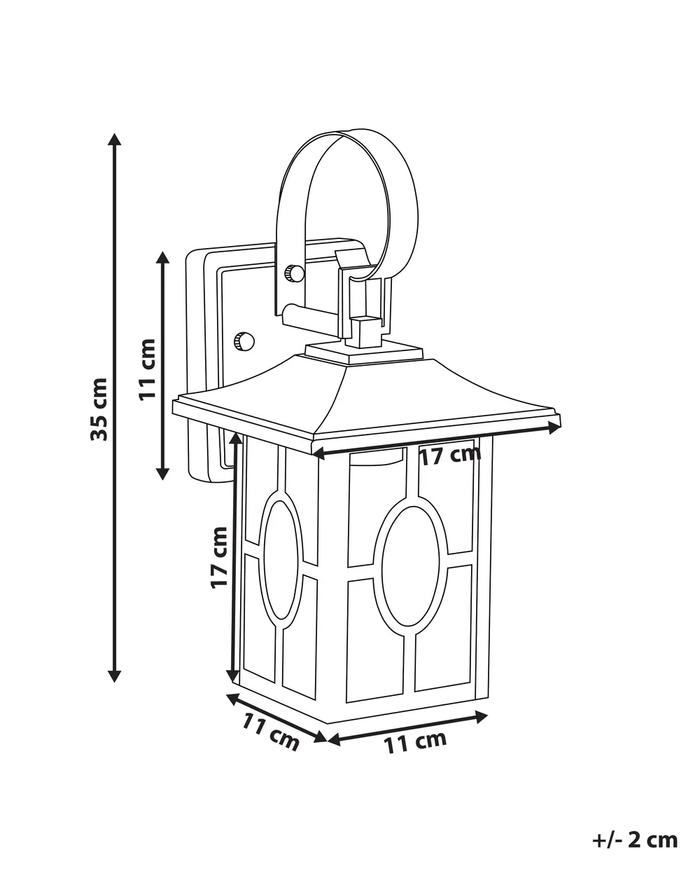 Outdoor Wall Light SHAGGIE Brown_870730