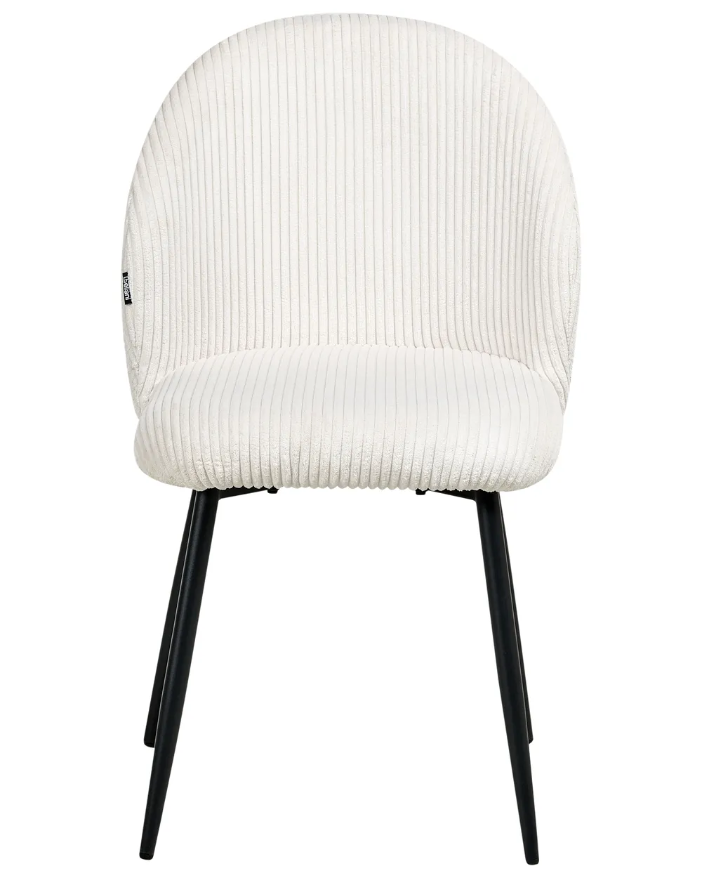 Set of 2 Dining Chairs ELOY Corduroy Off-White_1006520