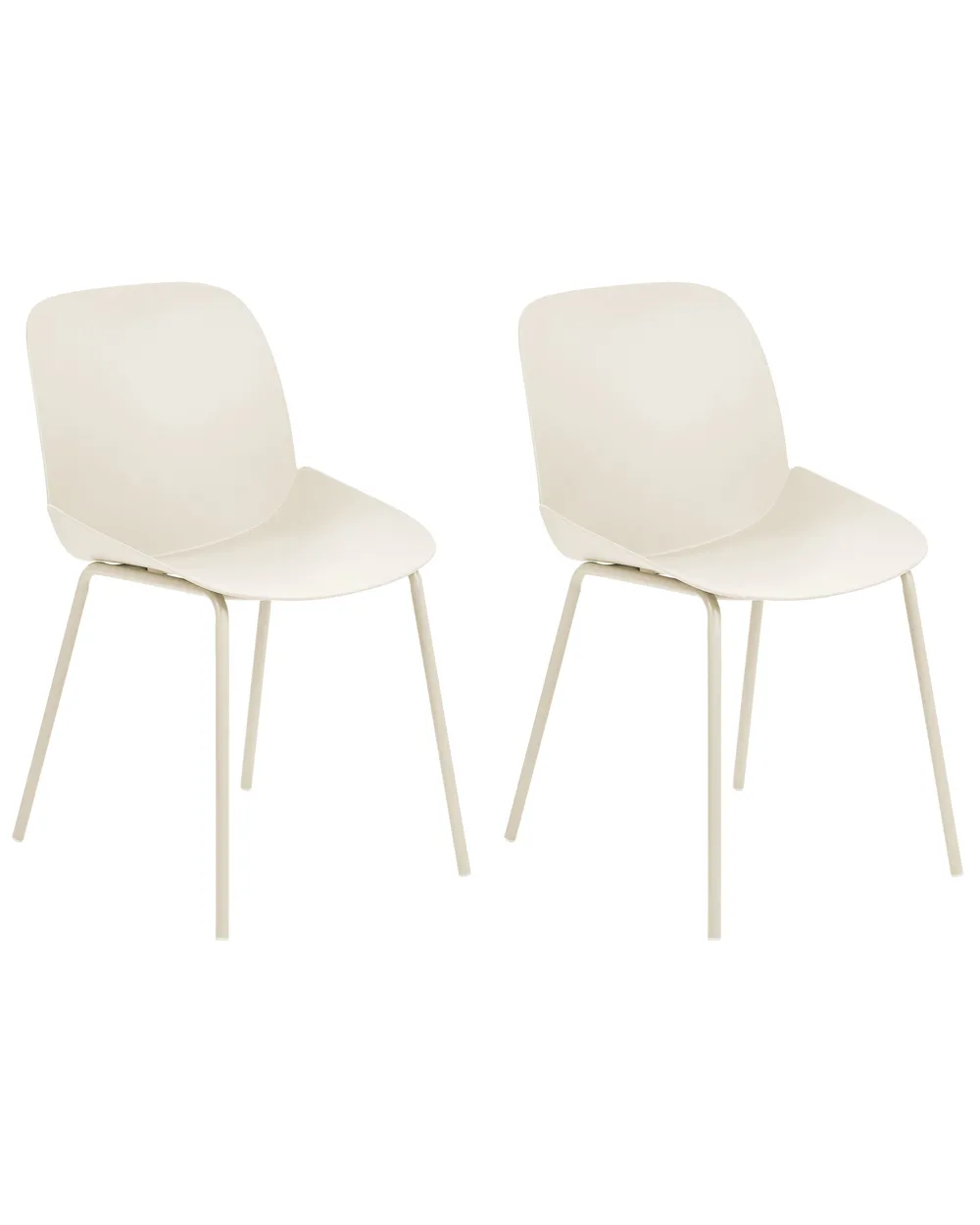 Set of 2 Dining Chairs MILACA Beige