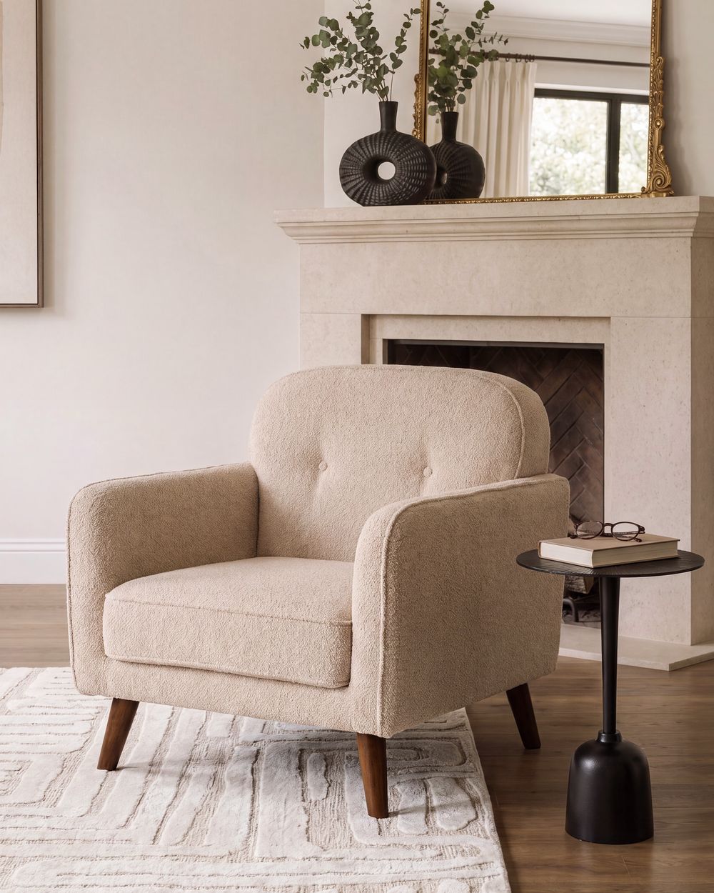 Armchair ETTRUM Boucle Beige