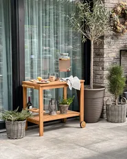 Set of 3 Wicker Planters NIKITI 29/35/40 cm PE Rattan Taupe_863689