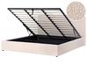Ottoman Bed NANTERRE Boucle Beige 180 x 200 cm (EU Super King)