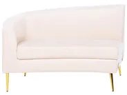 Curved Sofa 4 Seater MOSS Velvet Light Beige_851362