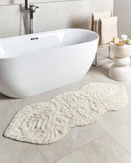 Bath Mat CANBAR Light Beige 150 x 60 cm Cotton_905470