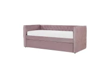 Utdragbar säng Sammet GASSIN 90 x 200 cm Rosa_779265