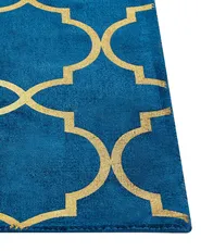 Rug YELKI Blue 160 x 230 cm Viscose_806398