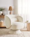 Swivel Armchair LIEKSA Boucle Off-White