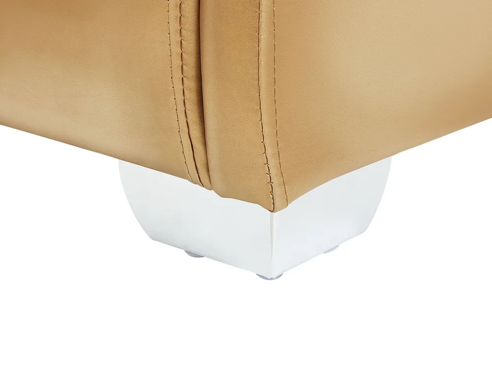 Bed with LED Leather PARIS 180 x 200 cm (EU Super King) LED Gold_781193