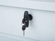 Förvaringslåda CEBROSA 165 cm 70 cm Metall Ljusgrå_768882