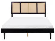Bed Rattan AURAY 160 x 200 cm (EU King Size) Black_948360