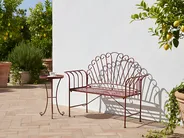 Bistro Set CAVINIA Metal Burgundy_1016334