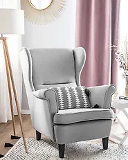 Wingback Chair ABSON Fabric Grey_1171965