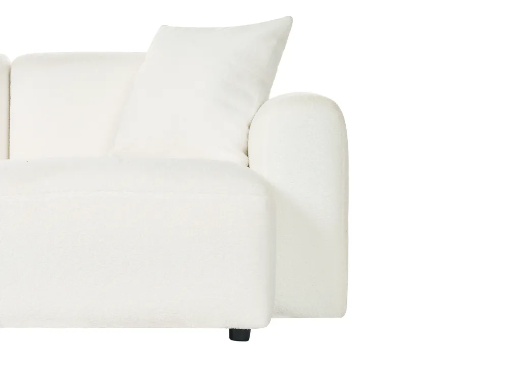 Modular Corner Sofa 3 Seater HEDE Boucle White Right Hand_1091906