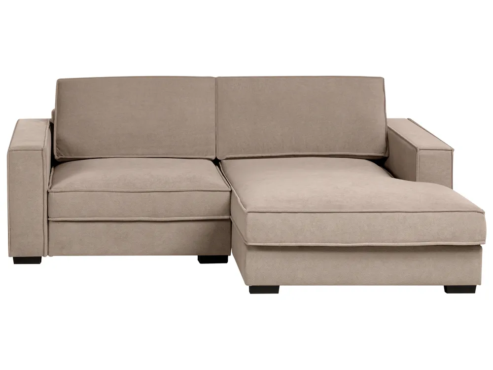 Corner Sofa KOLDING Fabric Taupe Left Hand