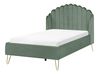 Bed Velvet AMBILLOU 120 x 200 cm (EU Small Double) Green