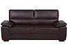 Sofa 3 Seater VOGAR Faux Leather Dark Brown