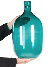 Decorative Vase SAMOSA 48 cm Glass Turquoise_867357