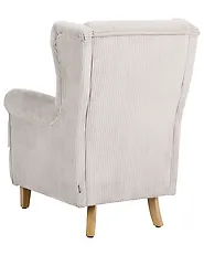 Wingback-tuoli ABSON Vakosametti Beige_1186225