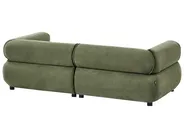 Sofa 3 Seater SALLA with Ottoman Fabric Green_1058291
