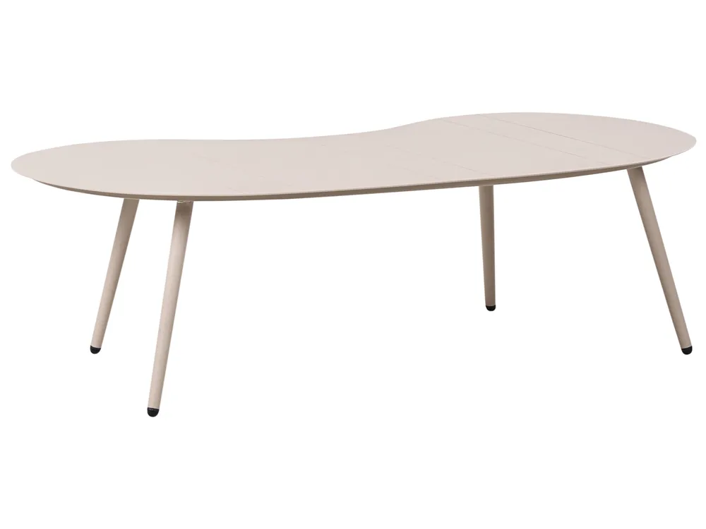 Trädgårdssoffbord PARORI 65 cm 130 cm Metall Beige_1015579
