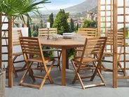 Garden Dining Set 6 Seater TOLVE Acacia Wood Brown_777857