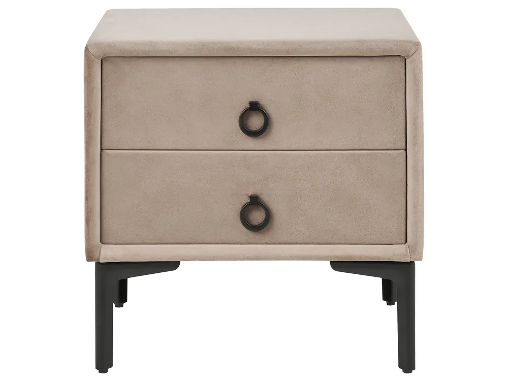 Sovrumsset SEZANNE Sammet Taupe 160 x 200 cm_916860