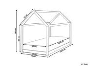 Barnsäng Hus Furu TOSSE 90 x 200 cm Grå_945940