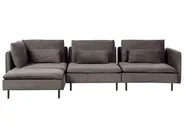 Modulär hörnsoffa 3-sits EGERIS Manchester Mörkbrun Högervänd_901073