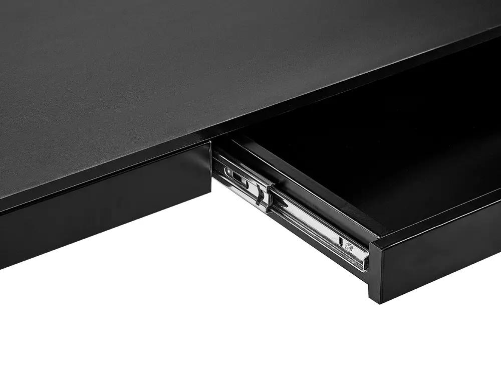 Elektriskt höj- och sänkbart skrivbord KENLY 120 cm 60 cm med USB-port Svart_840259