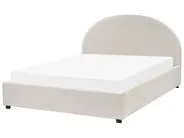 Ottoman Bed VAUCLUSE Fabric Light Beige 160 x 200 cm (EU King Size)_876650