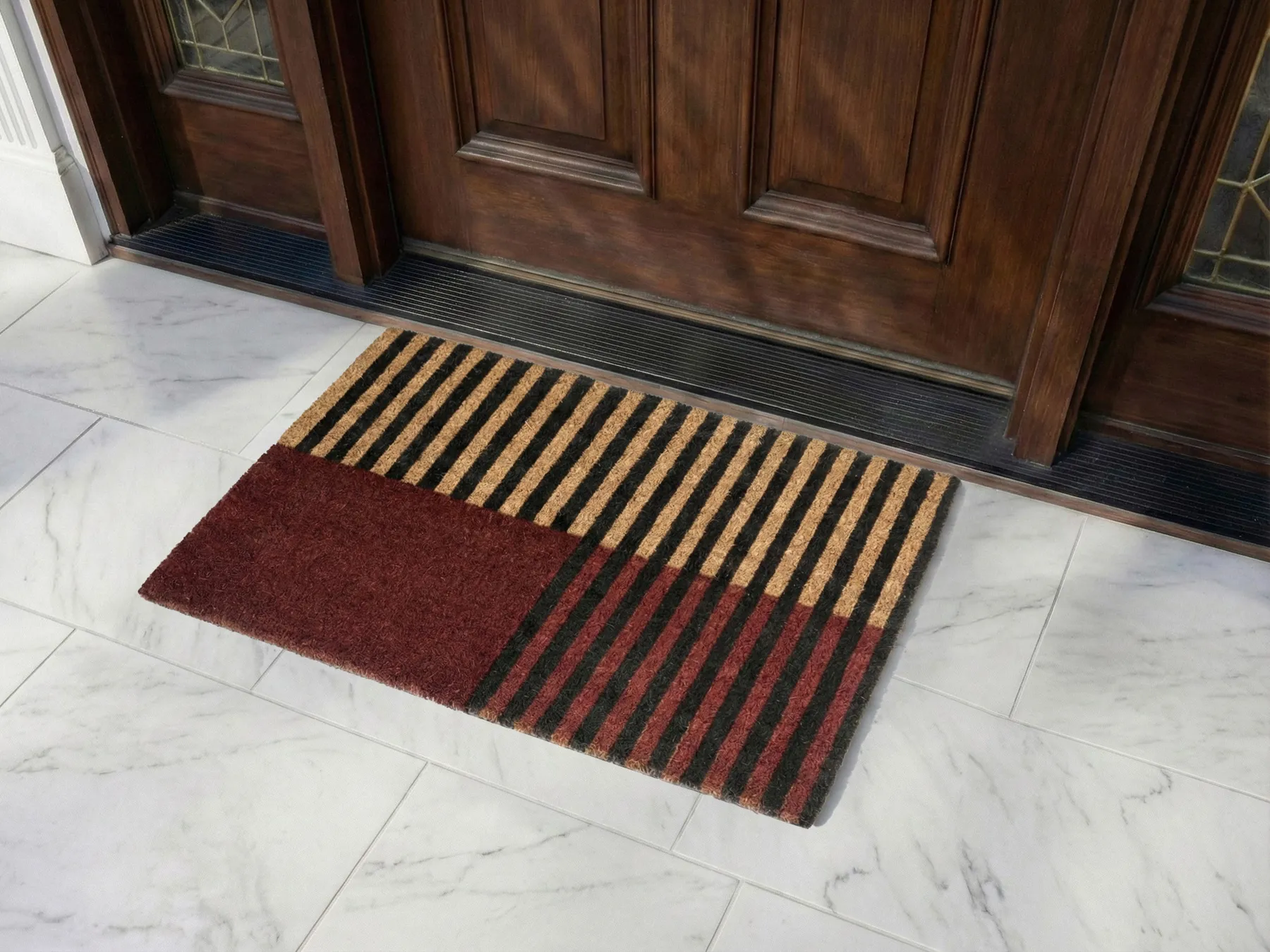Doormat TUKSUK Brown/ Beige 50 x 80 cm Coir_1049722