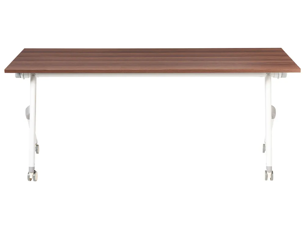 Foldable Office Desk BENDI 180 cm 60 cm Dark Brown_1030718
