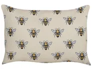 Set of 2 Outdoor Cushions CANNETO Animal Pattern 40 x 60 cm Beige_881402