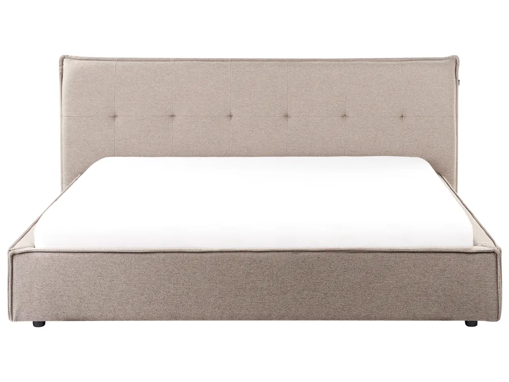 Waterbed Faux Linen LESTRE 180 x 200 cm (EU Super King) Taupe_962728