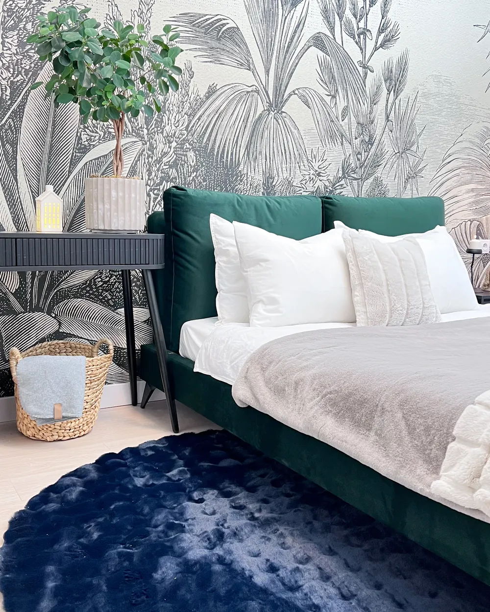 Bed Velvet MELLE 160 x 200 cm (EU King Size) Emerald Green_955904