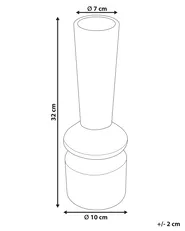 Flower Vase PEANIA 30 cm Ceramic Black_846186
