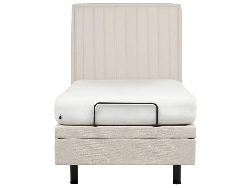 Justerbar säng  DUKE II 90 x 200 cm Ljusbeige_910515