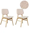 Ruokatuolisetti 2 kpl ELAINE Buklee Vaaleanruskea/beige