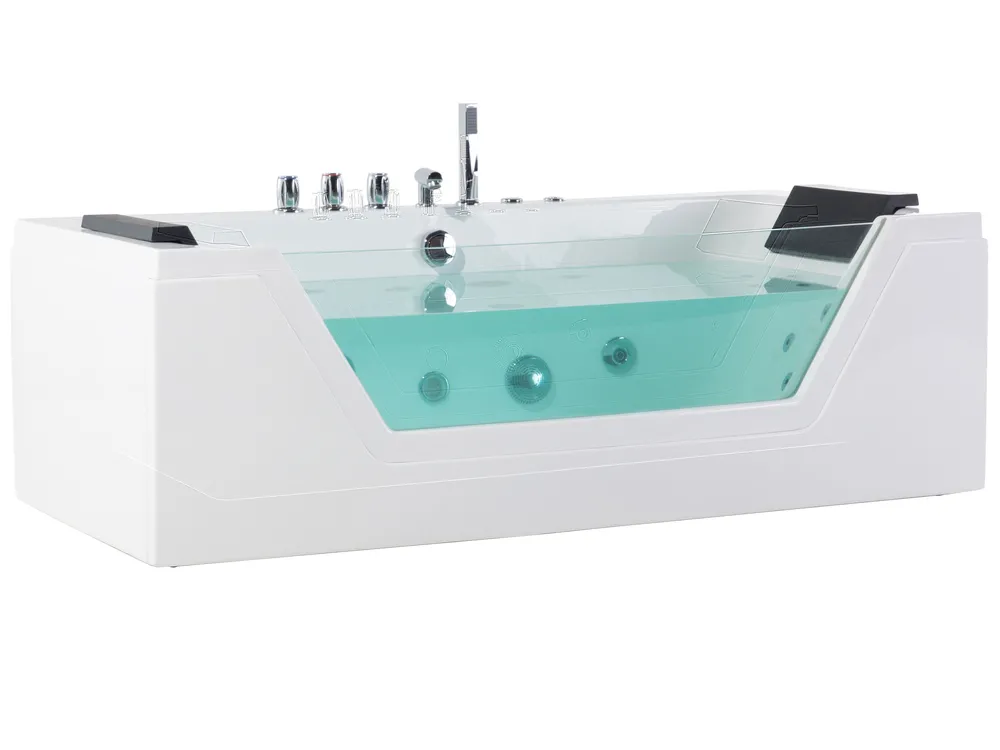 Corner Hot Tub with LED SAMANA 1740 x 790 mm White_706399