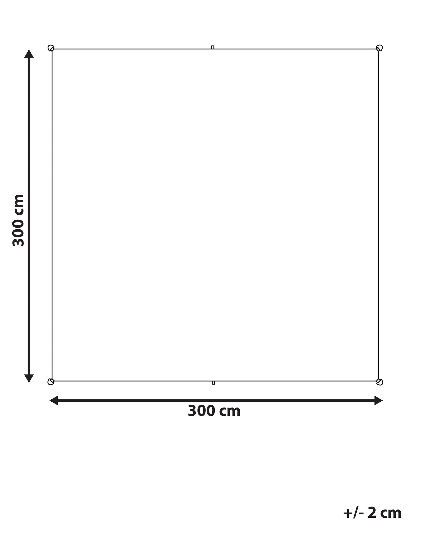 Aurinkopurje LUKKA 300 cm 300 cm Harmaa_813082