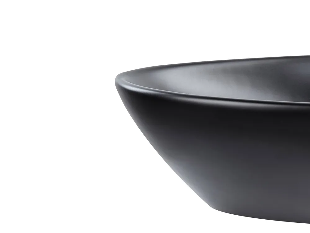 Countertop Basin TIRIG 600 x 390 mm Ceramic Black_922179
